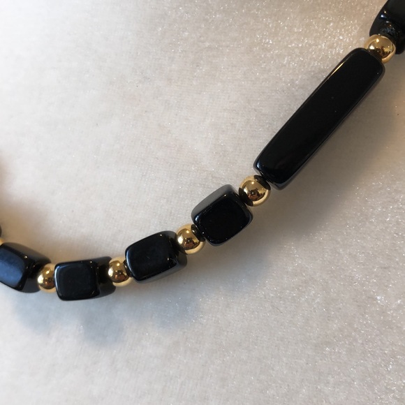 Trifari Black & Gold Bead Necklace. Vintage - Picture 5 of 16